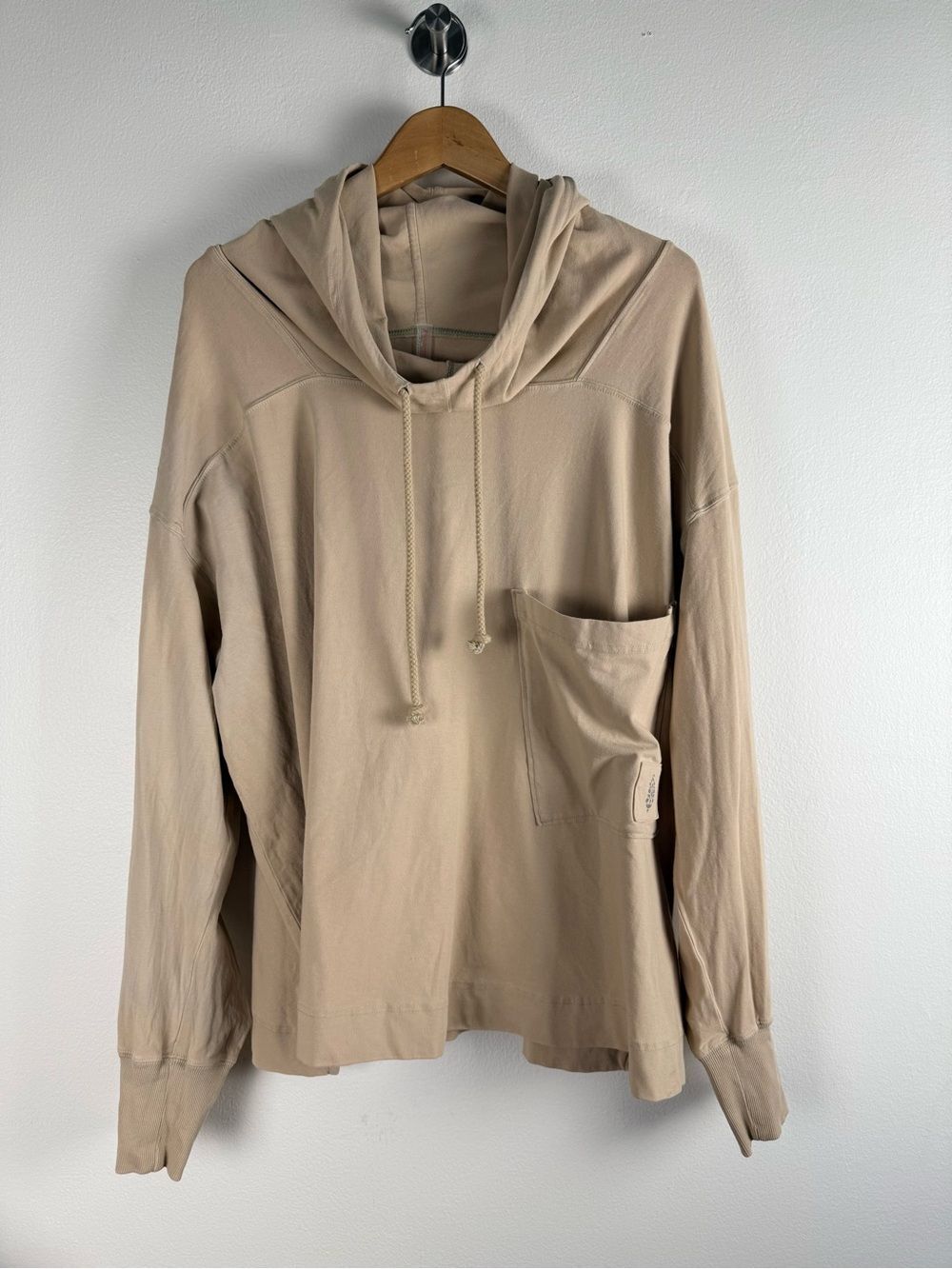Free People Movement Hot Shot Hooded Layer Slouchy Layering Hoodie Tan Neutral L - Picture 3 of 15